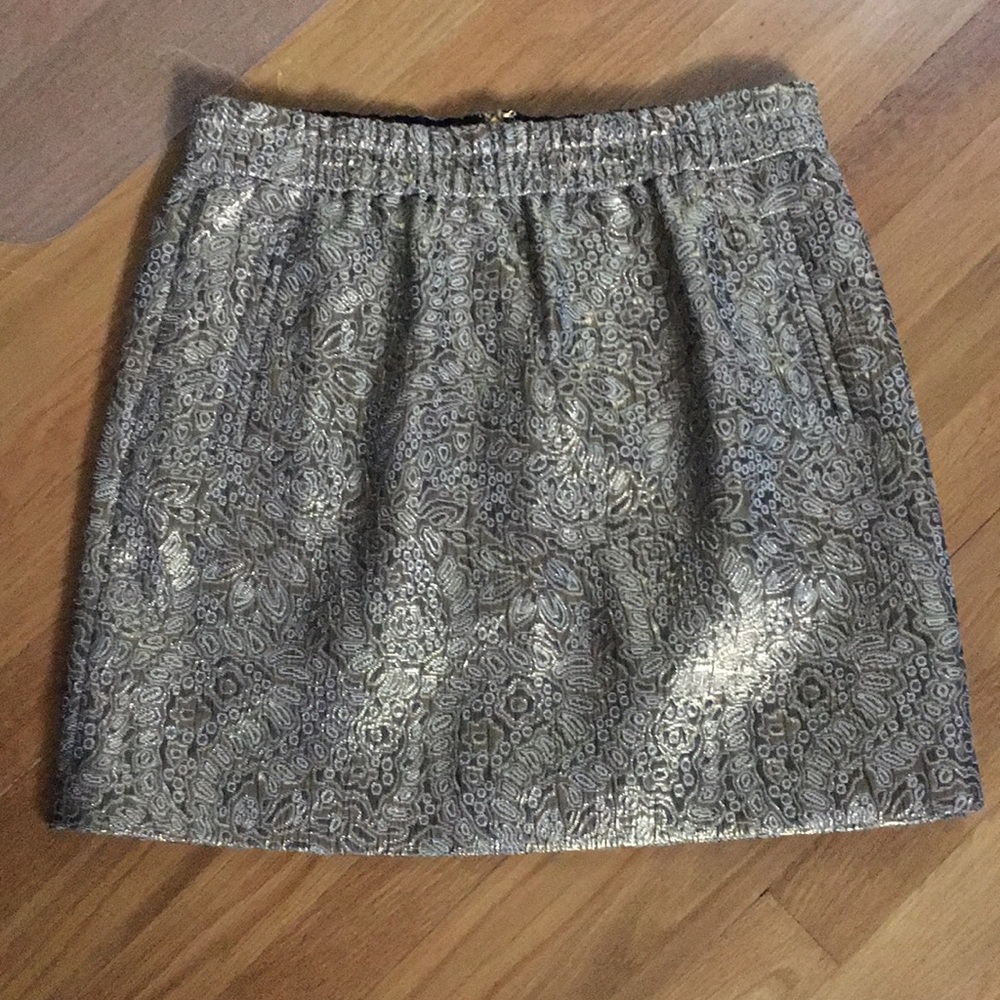LOFT gold skirt